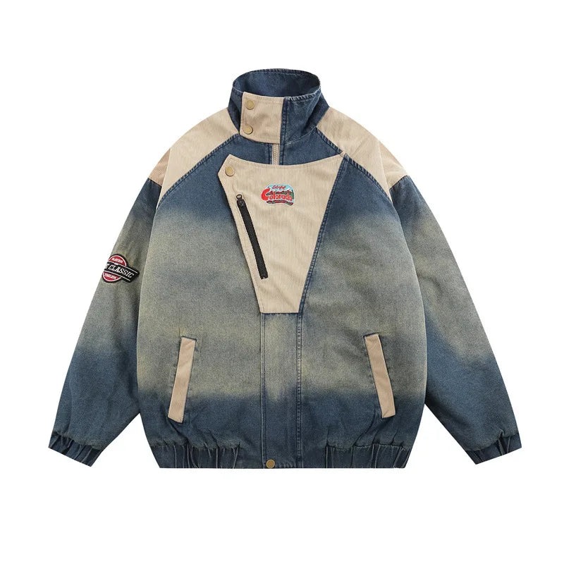 Skyprint Washed Patchwork Jacket