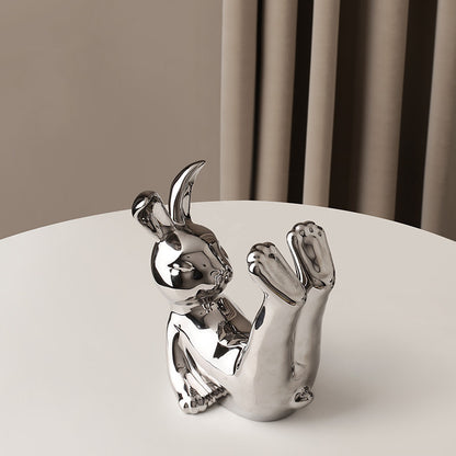 Chrome Rabbit Wine Holder