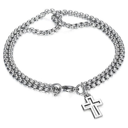 Double Chian Cross Bracelets