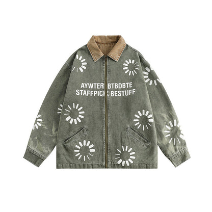 Slow Flower Denim Jacket