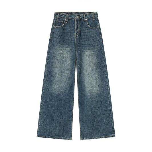 Washed Wide Denim Pants