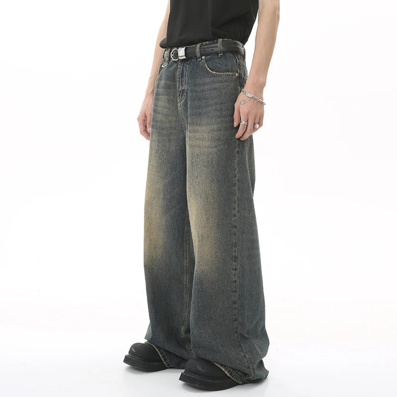 Washed Wide Denim Pants