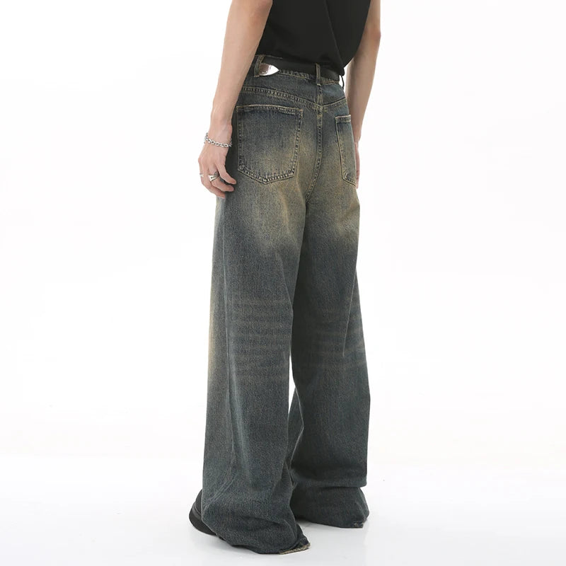 Washed Wide Denim Pants